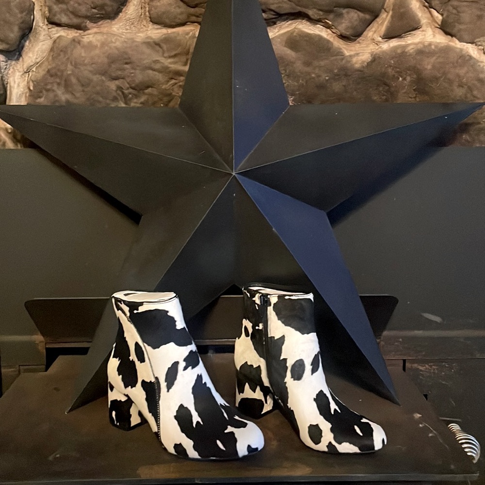 Cow Print Boots
